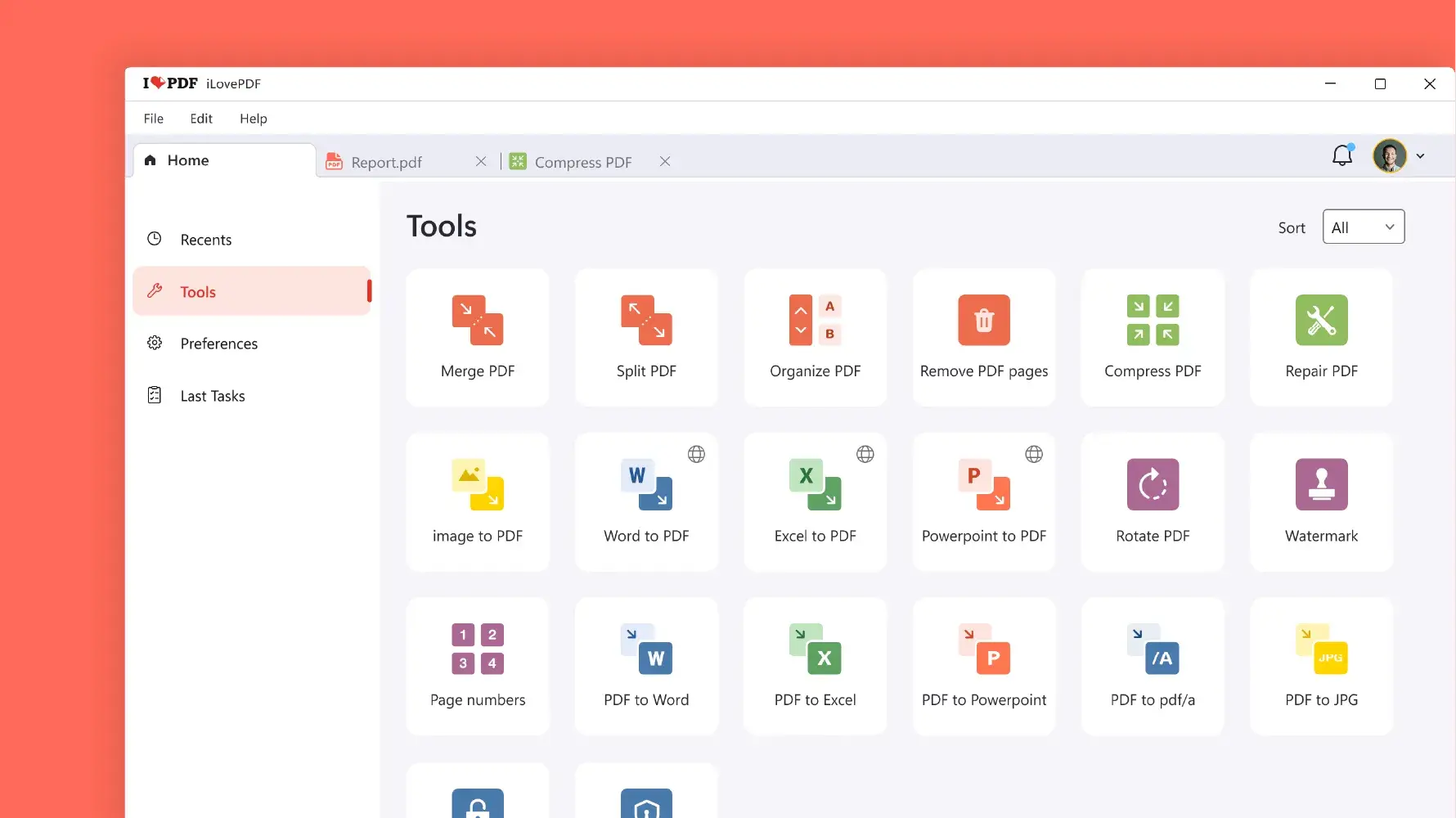 iLovePDF | Built with Qt